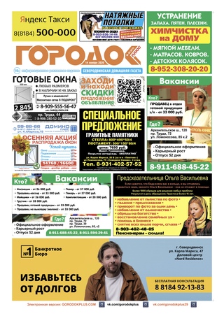 Городок плюс, выпуск номер 43 от 15 ноября 2020 года.