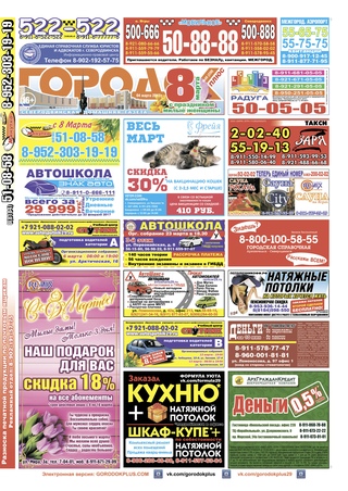 Городок плюс, выпуск номер 8 от 04 марта 2017 года.