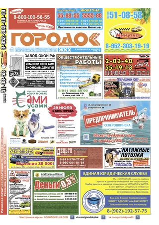 Городок плюс, выпуск номер 27 от 15 июля 2017 года.